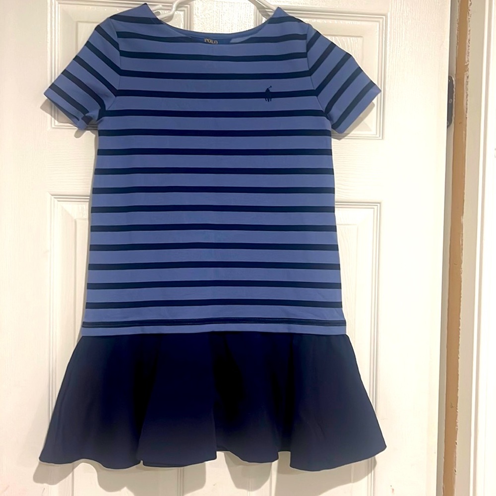 Blue Striped Polo Dress